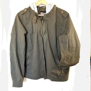 Cotton Canvas Hooded Jacket XL